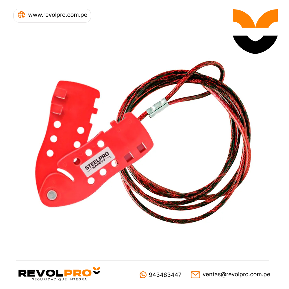 Bloqueo ajustable con cable de 2 metros Steelpro