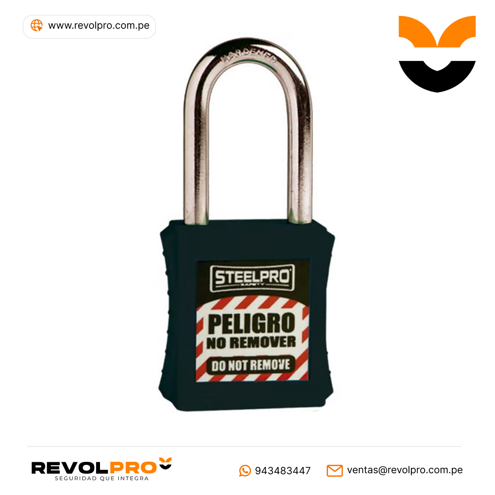 Candado Steelpro Bloqueo X10 Corto Negro