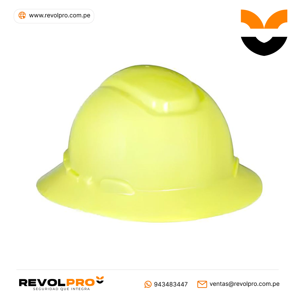 Casco Series H802 de Borde Completo Amarillo 3M