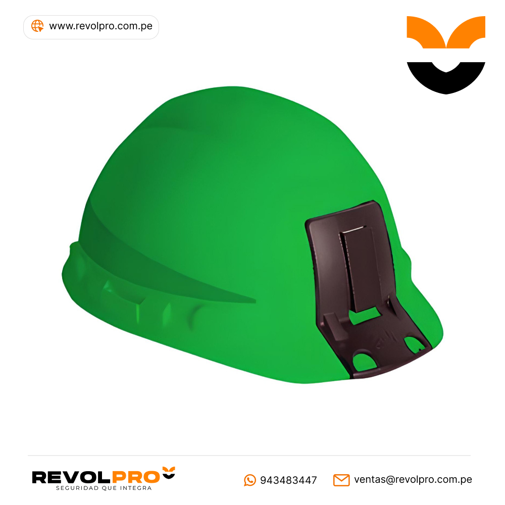 Casco Verde Reflectivo con Portalampara Serie H700 3M