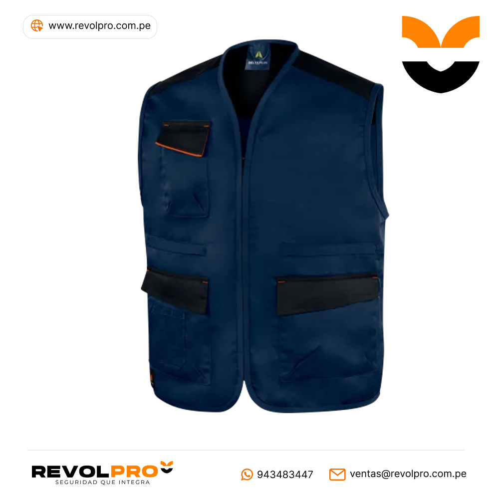 Chaleco M1GI2 Azul Marino Naranja Delta Plus