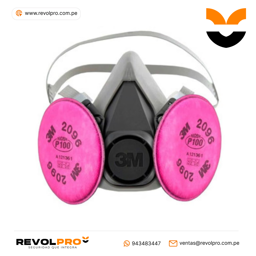 Kit respirador 3M serie 6200 + Filtro 2097 para particulas P100
