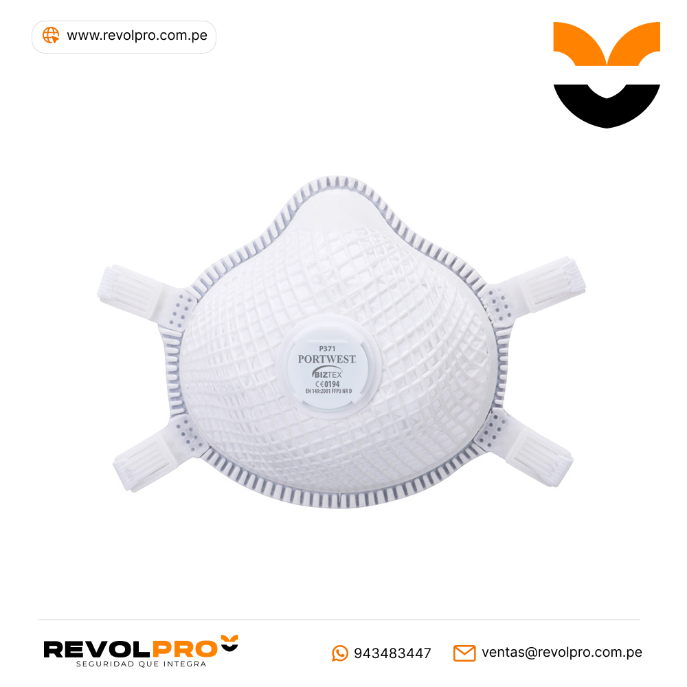 Mascarilla Dolomite con valvula Ergonet FFP3 P371 Portwest