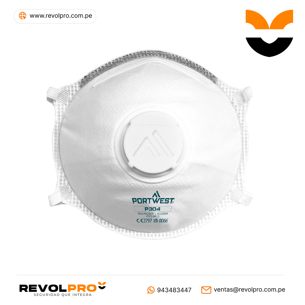 Mascarilla Dolomite ligera con valvula P304 Portwest