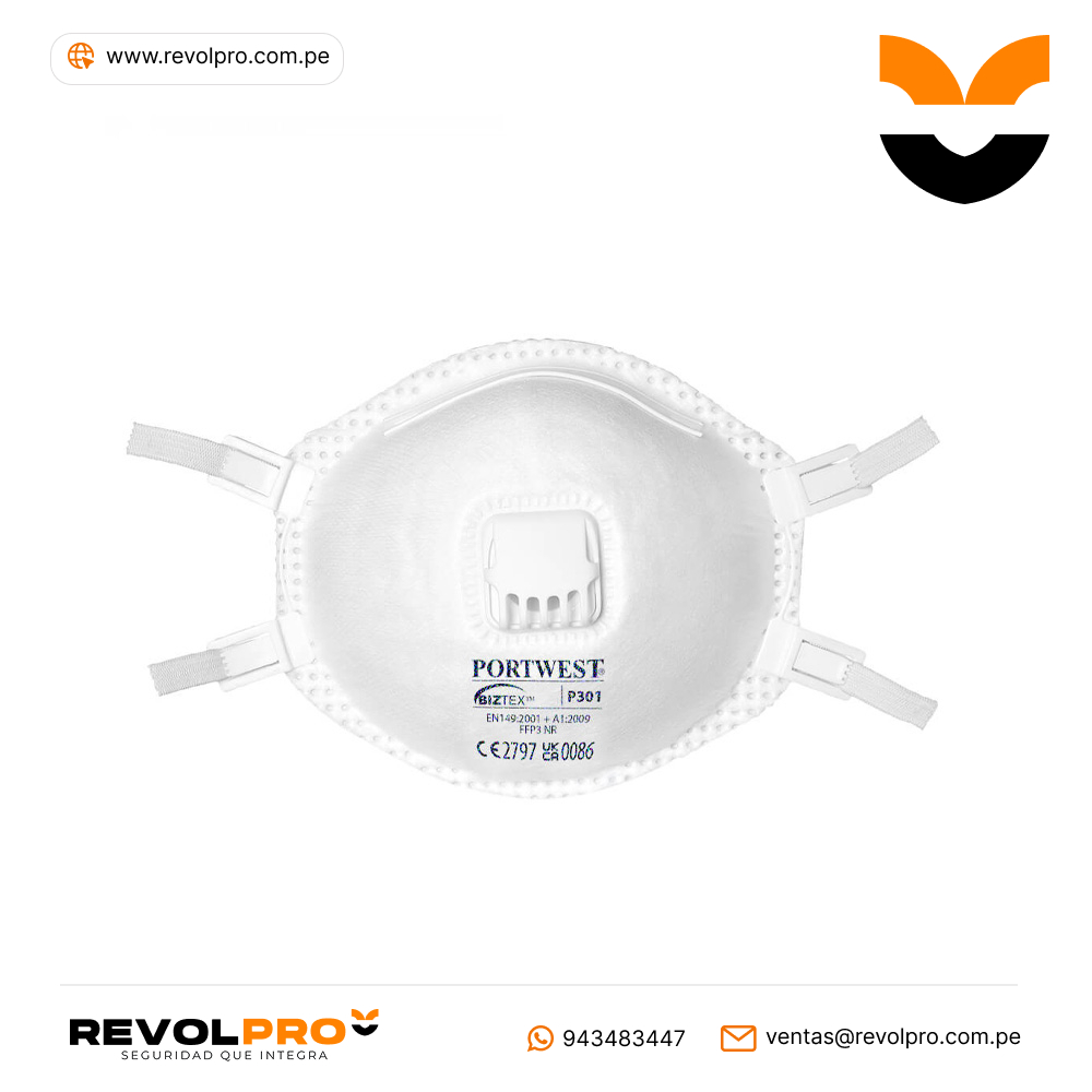 Mascarilla con valvula FFP3 P301 Portwest
