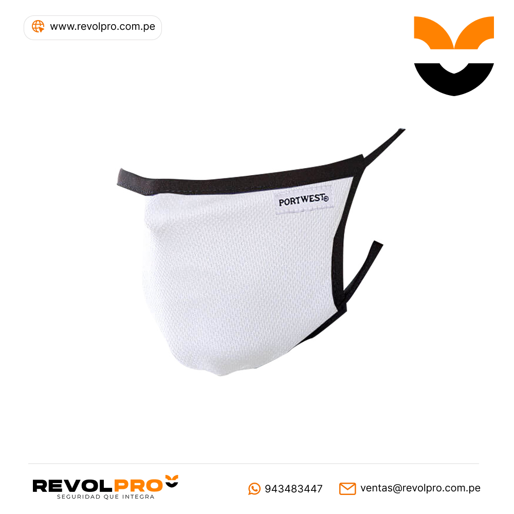 Mascarilla facial textil de 3 capas CC30 Portwest