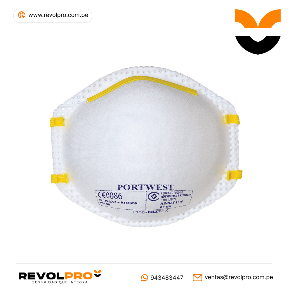 Mascarilla polvo y nieblas FFP1 P100 Portwest