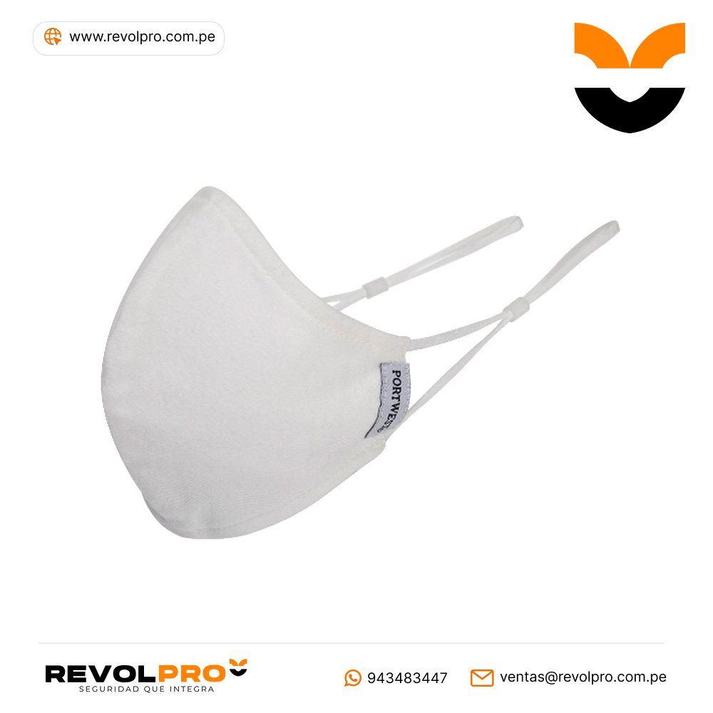 Mascarilla textil de 2 capas antimicrobiana CV22 Portwest