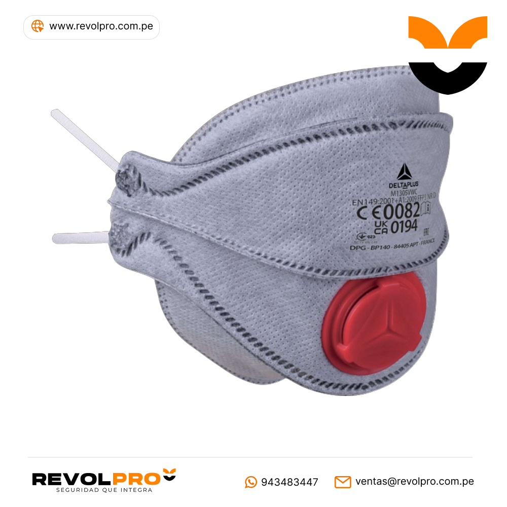 Mascarillas Ffp3W De 4 Pliegues Con Válvula Para Vapores Orgánicos M1304VW Delta Plus