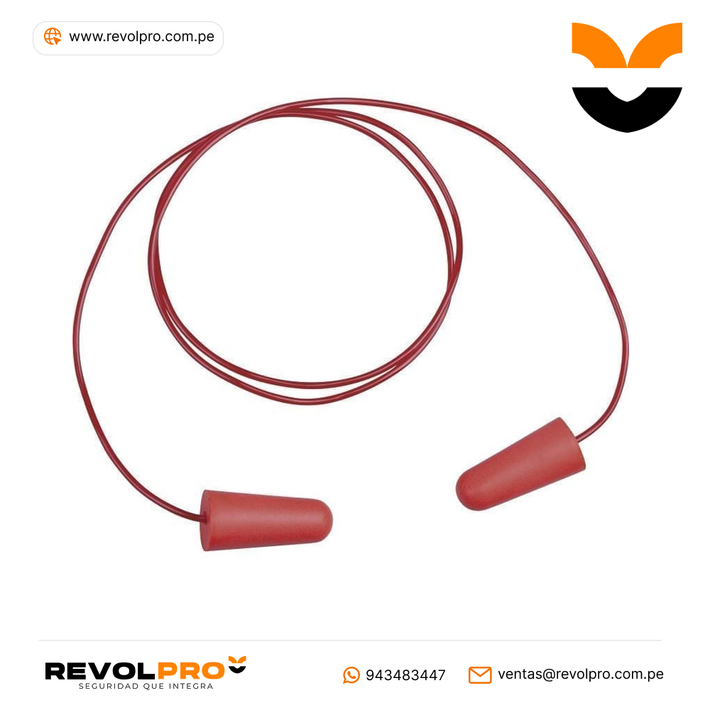 Tapón de Oído con Cordón de Plástico Conicco Delta Plus