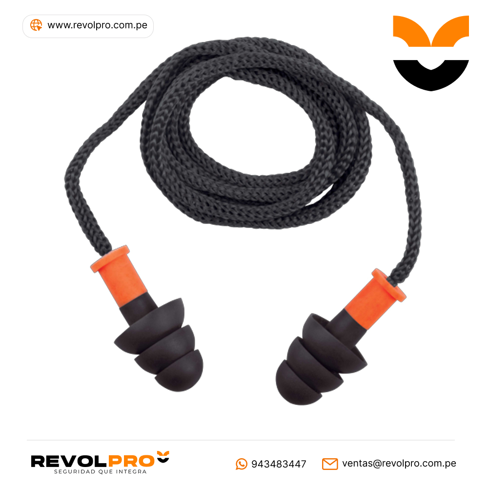 Tapón de Oído Reutilizable de Termoplástico Conicfir Delta Plus